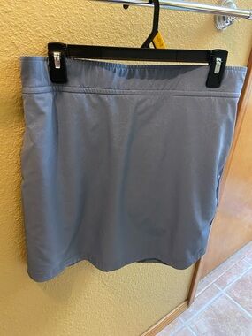 Eddie Bauer Light Blue Floral Midi Skirt